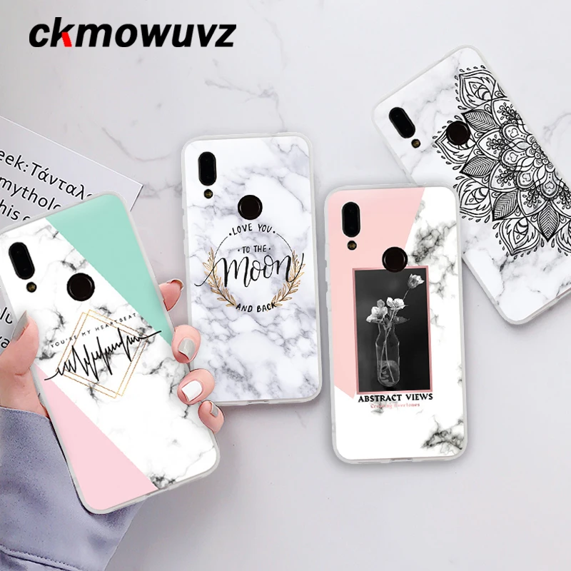 Мраморный цветочный чехол для Xiaomi Redmi 7A 6 6A 5 5A 4A 4X K20 задняя крышка на Note 4 7 Pro мягкий