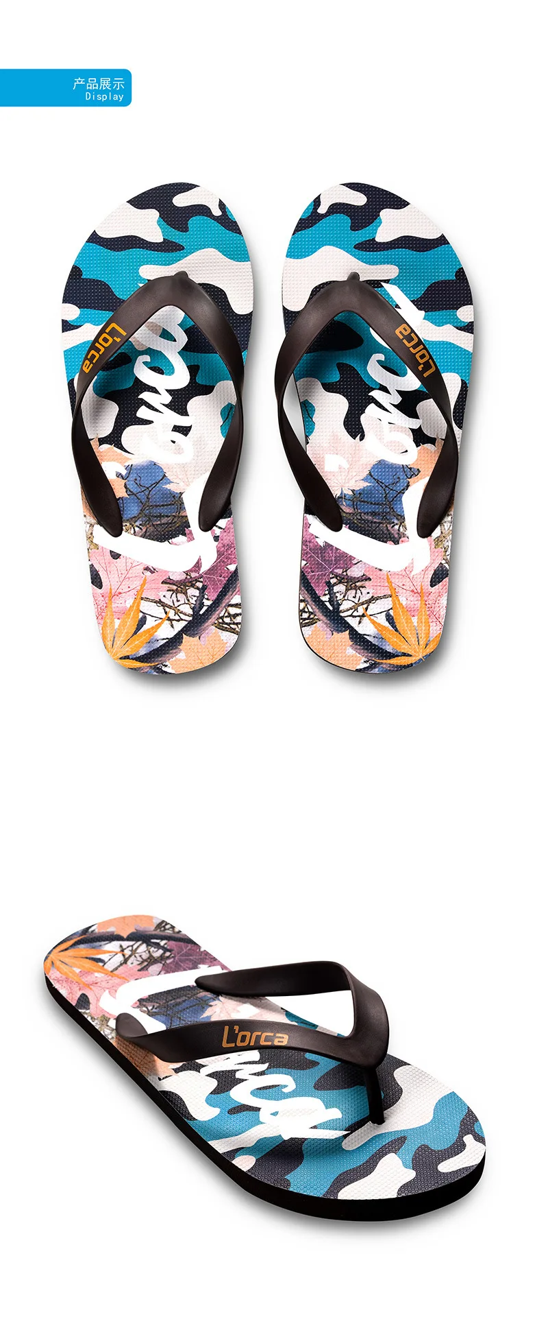 Men Camouflage Flip Flops Slippers Shoes Sandals for Men Floor Slipper Indoor& Outdoor Casual Men Non-Slip Beach Shoes Chinelo