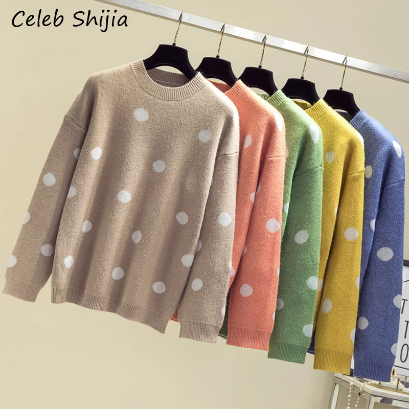 

New Autumn pullovers sweater Woman sheep camel hair loose knitted long-sleeved sweater pull femme