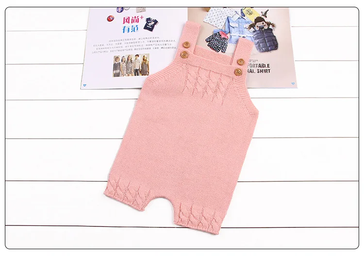 INS Childrenswear Autumn And Winter Sweater New Style Solid Color Knitted Camisole Solid Color Romper Climb Yiyi Hot Sales