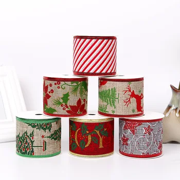 

6Pcs/Set Christmas Washi Tapes Stars, Red Stripes,Christmas Tree Kawaii Polyester webbing Golden flannel Binding Tapes