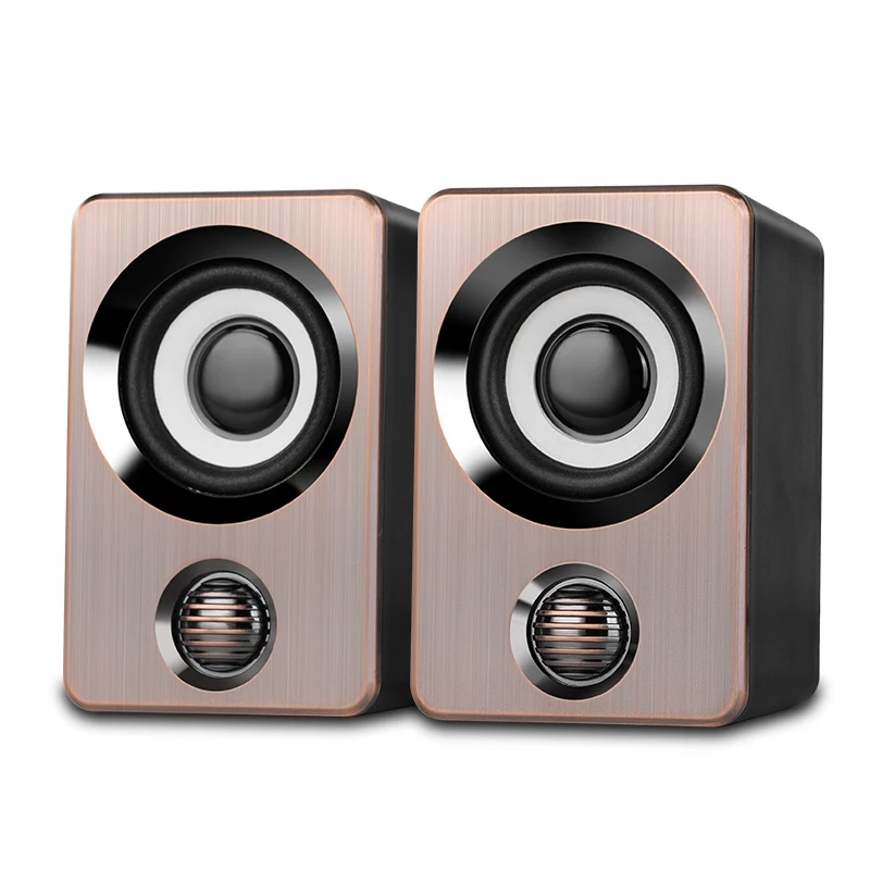 Коричневый USB Speaker Mini Portable Speaker with HD Audio Strong Compatibility for Notebook Desktop Computer Hi 888 - Цвет: Коричневый