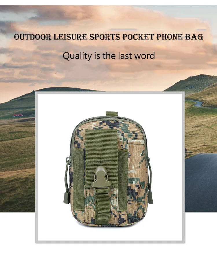 Multifunctional army fan tactical Bodypack outdoor sports mobile phone Bodypack hanging bag men wear belt Bodypack