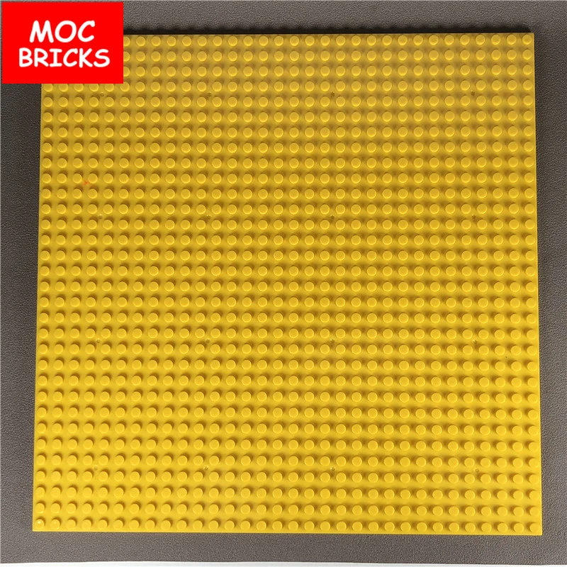 thick yellow 32X32 5 шт./партия кубики Moc Technic DIY две стороны 32X32 точки толстые опорные плиты развивающие строительные блоки двухсторонние напольные игры подарки - Цвет: thick yellow 32X32
