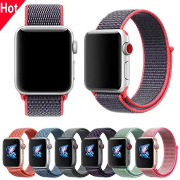 

Lightweight Soft Breathable Woven Strap Colors Nylon Sport Loop Band for Apple Watch 5 Series 5/4/3/2 38mm/42mm 40mm 44mm