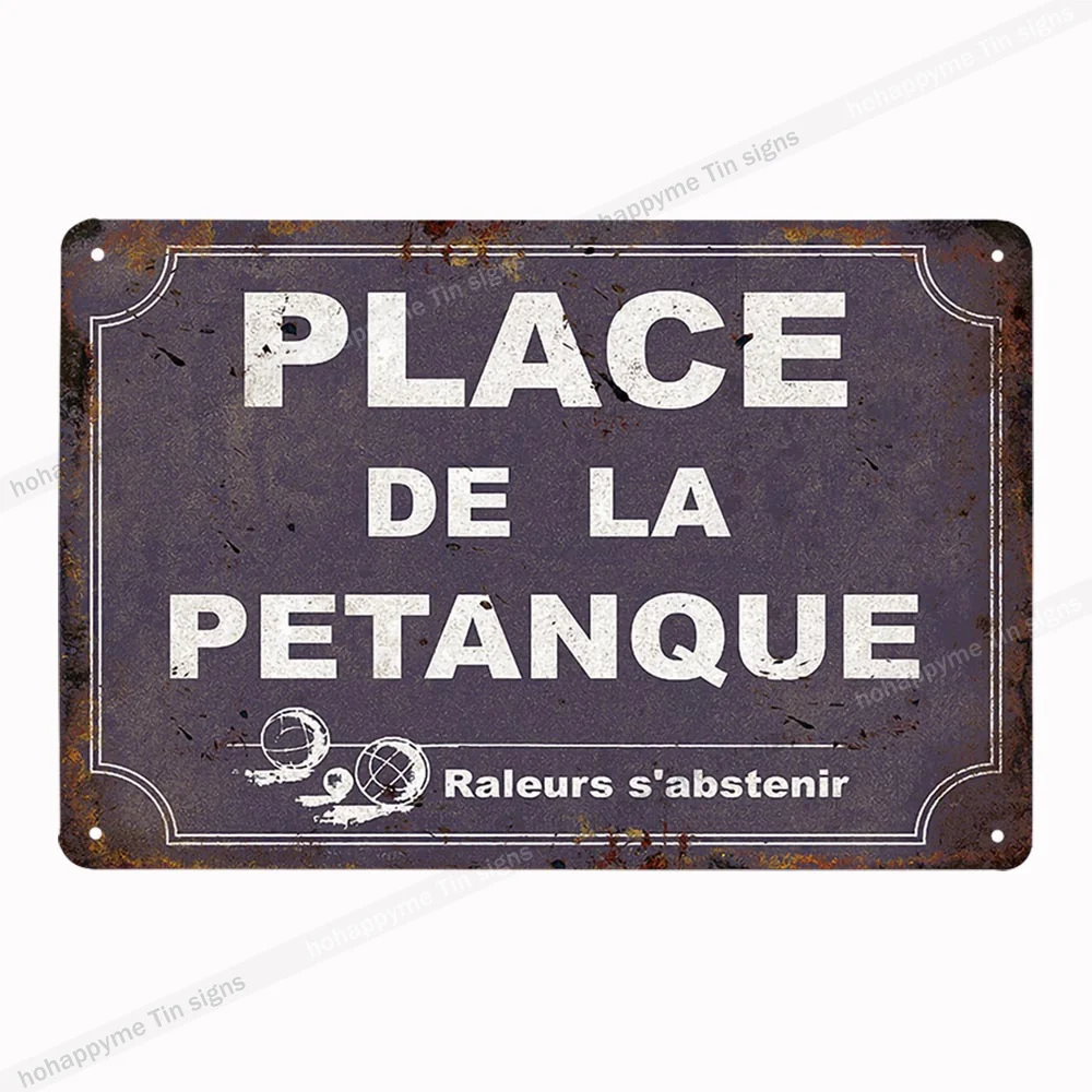 GQWJKSZ Targa per chef francese Vecchia targa in metallo da muro Bar per la casa Giardino Cucina bar Bistrot Decorazione artistica da parete Bar Bar Persone Grotta Decorazione murale 6x8 pollici