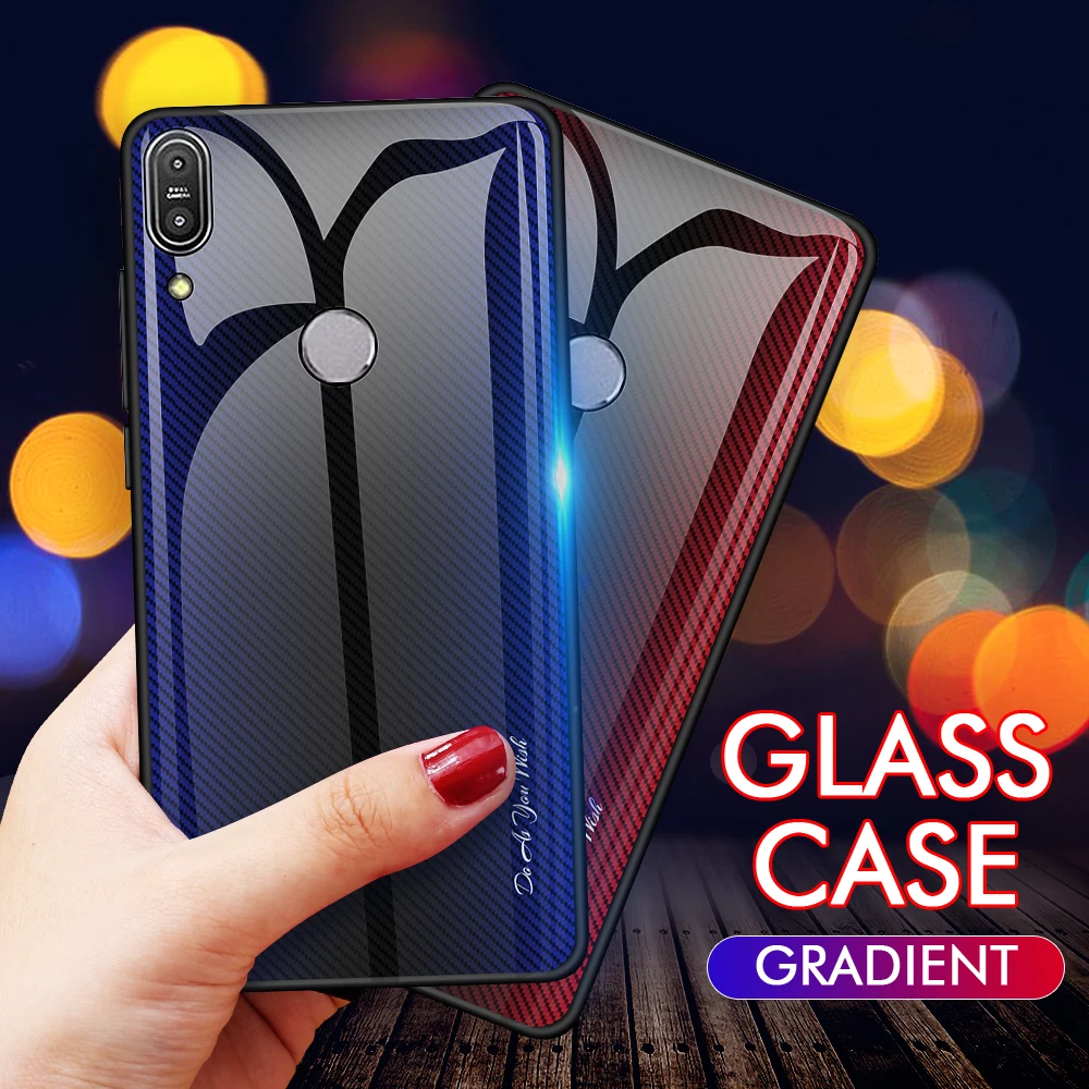 Для Asus Zenfone Max Pro M1 ZB601KL чехол силиконовый мягкий бампер из закаленного стекла чехол для Asus ZB602Kl крышка полосатые чехлы для телефонов