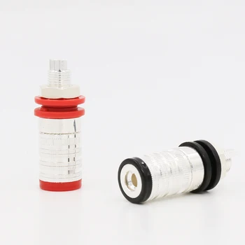

VB004 Silver Plated Speaker Terminal Binding post Hifi Speaker Teriminal Jack Plug