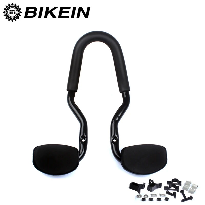 

BIKEIN - Mountain Road Bike Triathlon Time Trial Rest Handlebar Travel Aerobar Aluminum Cycling MTB Aero Bar 22.2mm Black 595g