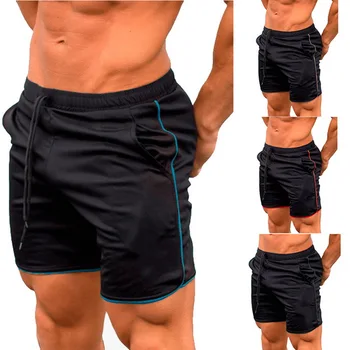 

SHUJIN 2019 Summer Men's Men's Shorts Sport Fitness Quick-drying Pure Color Beach Run Breathable Sweat Absorption Shorts