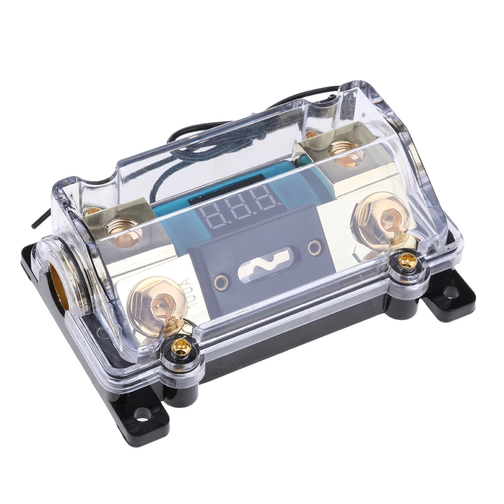 Universal 100A 1 Way Audio Digital Fuse Holder Block Gold Plate for Car Boat Van Professional