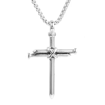 

Man Jewelry Punk Style 2019 Hiphop Masculina Titanium Steel Cross Pendants Unisex Necklace Jewelry Accessories Without Neckalace