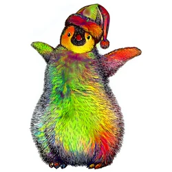 Novo arco íris artesanato de madeira quebra cabeça pinguim 100 200 300 peças em forma de quebra cabeças brinquedo de madeira original para o menino da menina crianças presente natal