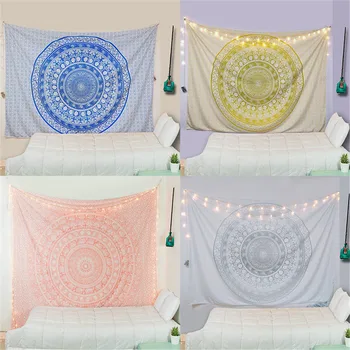 

Large Mandala Indian Tapestry Wall Hanging Bohemian Beach Towel Polyester Thin Blanket Yoga Mat Rug Shawl Throw Sheet