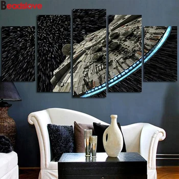 

5 pcs diamond painting Star Wars Destroyer embroidery diamond round,diamond mosaic,cross stitch,5d diy,decor