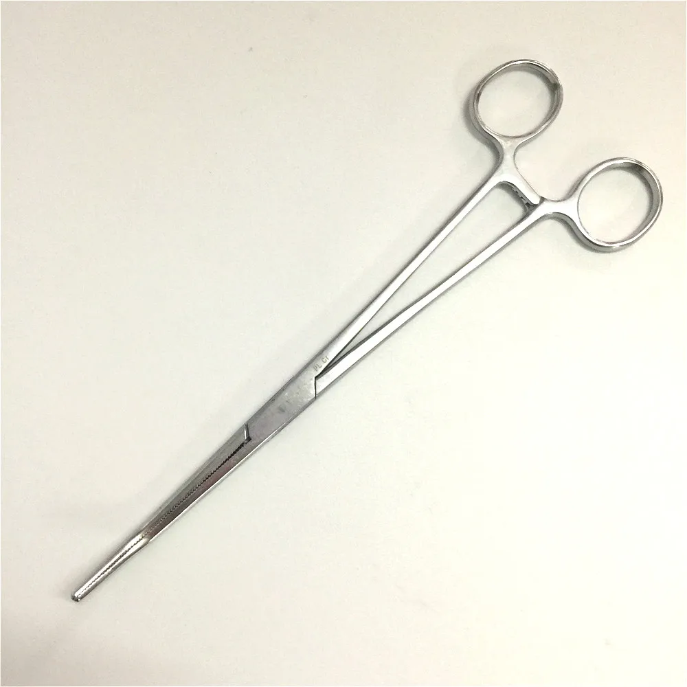 ملقط طبي مرقئ ، 24 سنتيمتر ، كماشة جراحية من الفولاذ المقاوم للصدأ