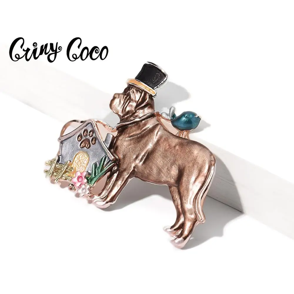 Винтажные эмалированные броши в форме собаки булавки милая анимль повседневная