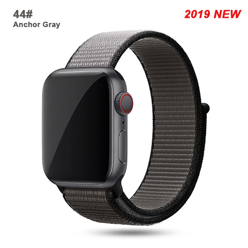 Нейлоновый ремешок для часов Apple Watch Series 4 5 3 2 1 мягкая дышащая Спортивная петля для iWatch 42 мм 44 мм 38 мм 40 мм браслет для часов - Цвет ремешка: 44