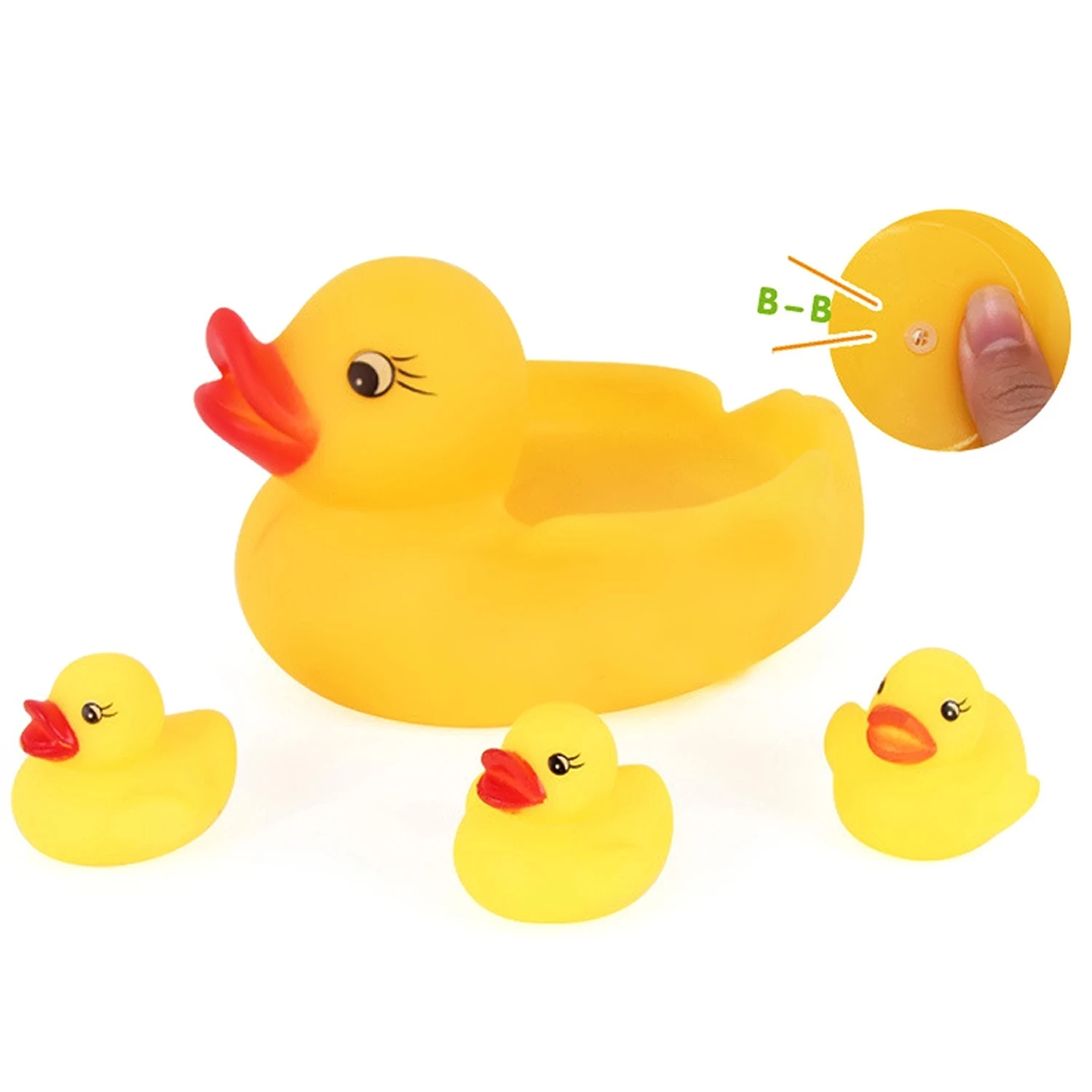 4 шт. милый желтый утенок из мультфильма семья Squeeze Squeak ванны игрушки для детей мальчиков девочек День рождения Рождественский праздничный подарок