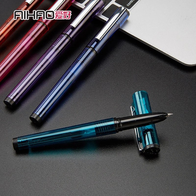 Piston dual-ues чернильная ручка, модная, стиль, легкая, Подарочная авторучка, s, офисные, школьные принадлежности, прозрачная, чистая авторучка