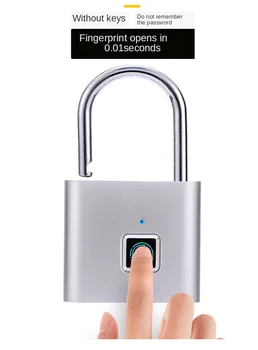 

Waterproof Smart Lock For Box Rechargeable Anti-Theft Padlock Office Cabinet Fingerprint lock Thumbprint Biometric Door Lock