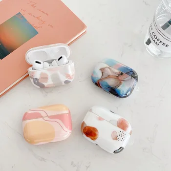 

for AirPods Pro Case Luxuryoil Painting Marble Pattern Silicone Wireless Earphone Cover Case for Air Pods 3 Pro Case Fundas