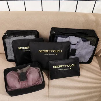 

6pcs/set Travel Storage Bags Portable Luggage Organizer Clothes Tidy Suitcase Packing Cube Case Dropshipping