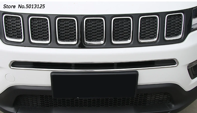 Для Jeep Compass ABS передняя Автомобильная решетка литьевая крышка средняя сетчатая крышка отделка Декор Аксессуары для стайлинга автомобиля