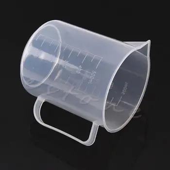 

Kitchen Laboratory Test Tool Plastic Graduated Measuring Beaker Cup 500mL