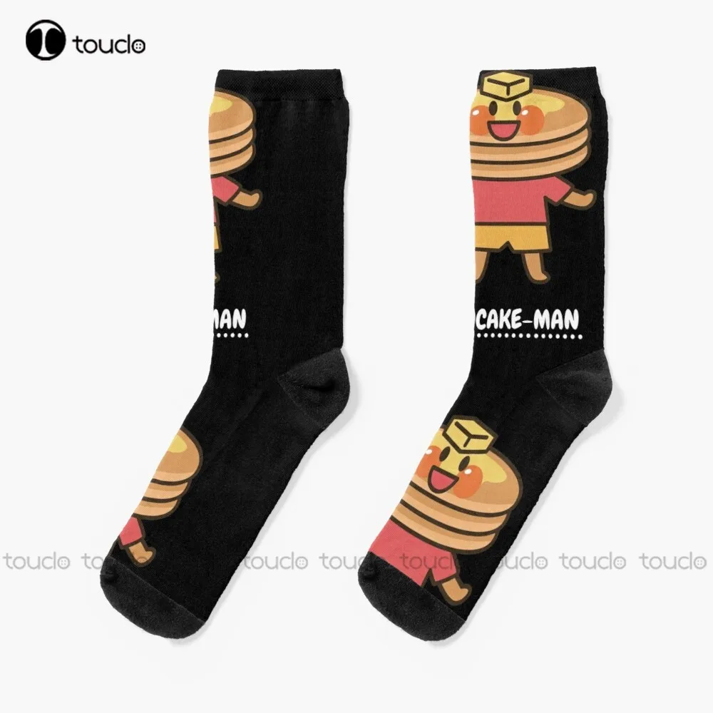 

Pancake Man Socks Unisex Adult Teen Youth Socks Personalized Custom 360° Digital Print Hd High Quality Christmas Gift