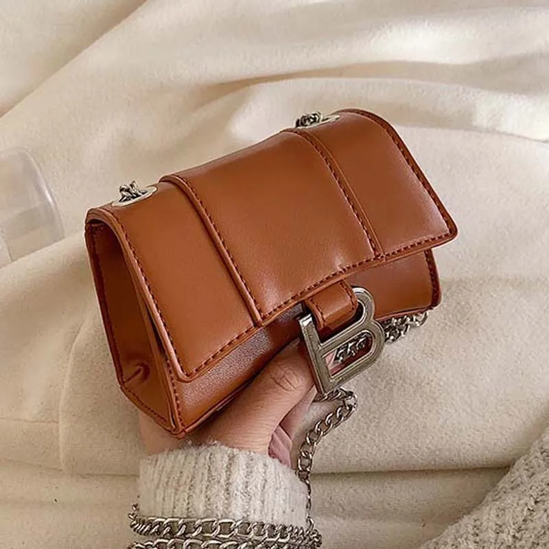 

Sand Filter Bag PU Leather WOMEN'S Bag B Word Korean-style Fashion Non-mainstream Bag 2020 New Style Shoulder Portable Shoulder
