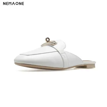 

2020 New Fashion Metal Decorationexy Women Pumps Square Heel Shoes Woman Rome Quality Cow Leather Summer Casual Outdoor Shoes