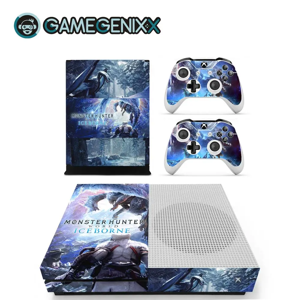 GAMEGENIXX Кожа Наклейка Защитная Наклейка Обложка полный набор для Xbox One Slim консоли и 2 контроллеров-Monster Hunter World