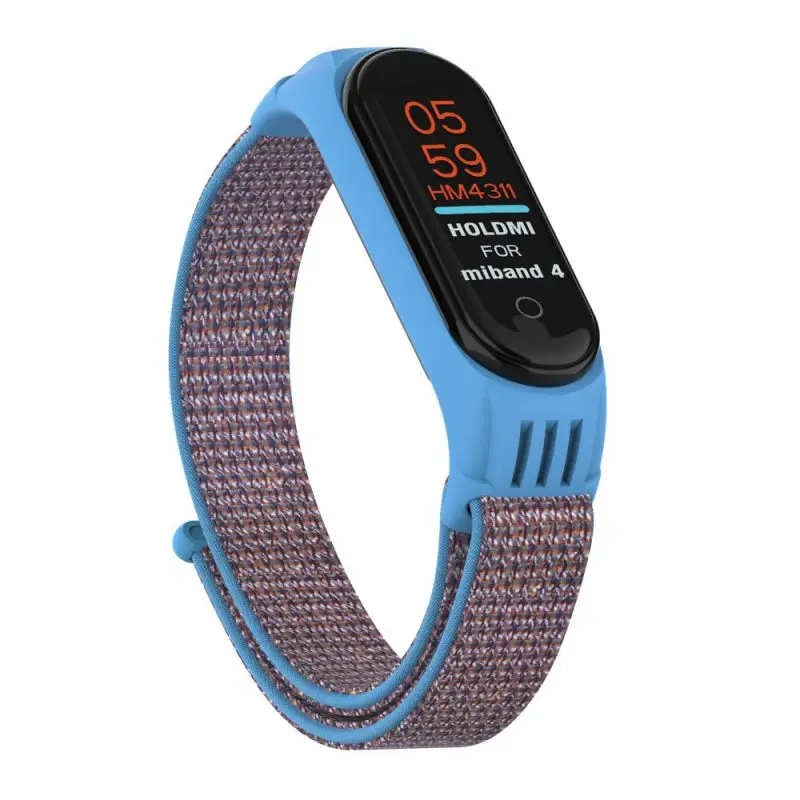 Розовое золото Нейлоновый ремешок для Xiaomi mi 4 3 сменный Браслет mi band 4 band 3 спортивный браслет дышащий браслет для Xio mi band 3 4 - Цвет: Розовое золото