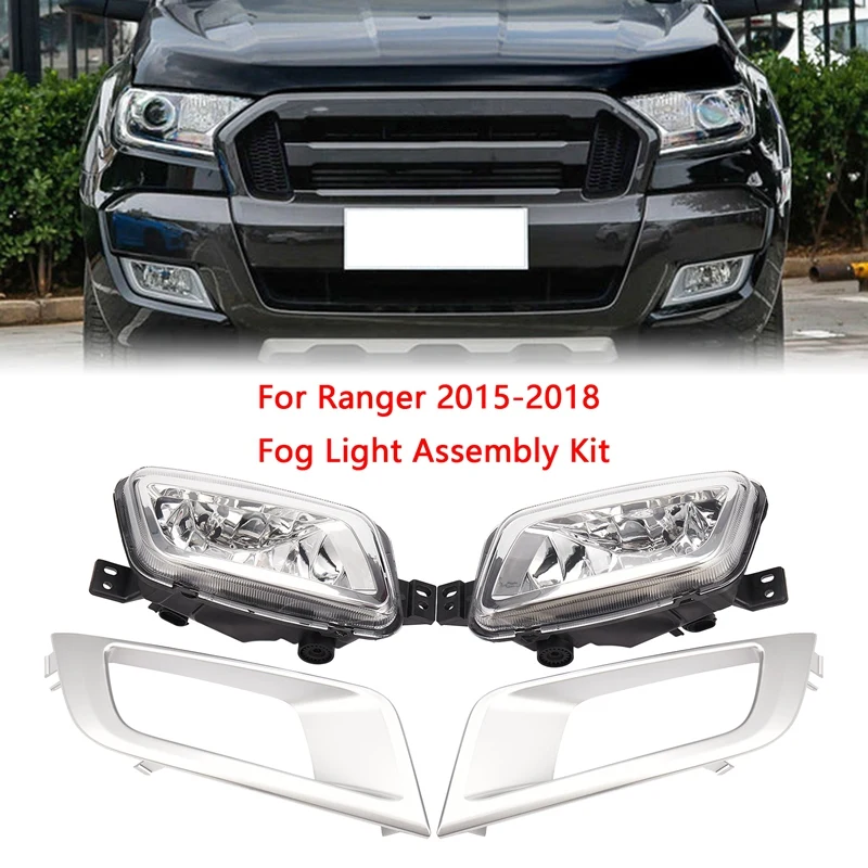 US $67.75 Car Front Bumper Fog Light Lamp Assembly with Bulb Switch Wiring Kit for Ford Ranger 2015 2016 2017 2018