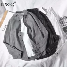 EWQ/Мужская рубашка Весна новая полосатая рубашка лаконичные универсальные Топы с длинным рукавом мужская рубашка 9Y193