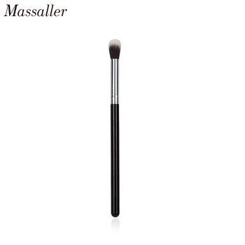 

Massaller Soft Synthetic Hair Highlighter Brush Classic Black Handle Makeup Brushes Women's Portable Face Make Up Tools 1pc