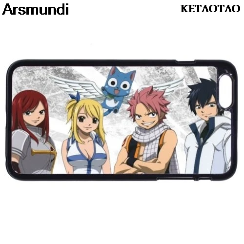 KETAOTAO аниме Феи хвост Lucy серый Кот телефонные чехлы для iPhone 4S 5C 5S 6S 7 8 Plus X Samsung чехол