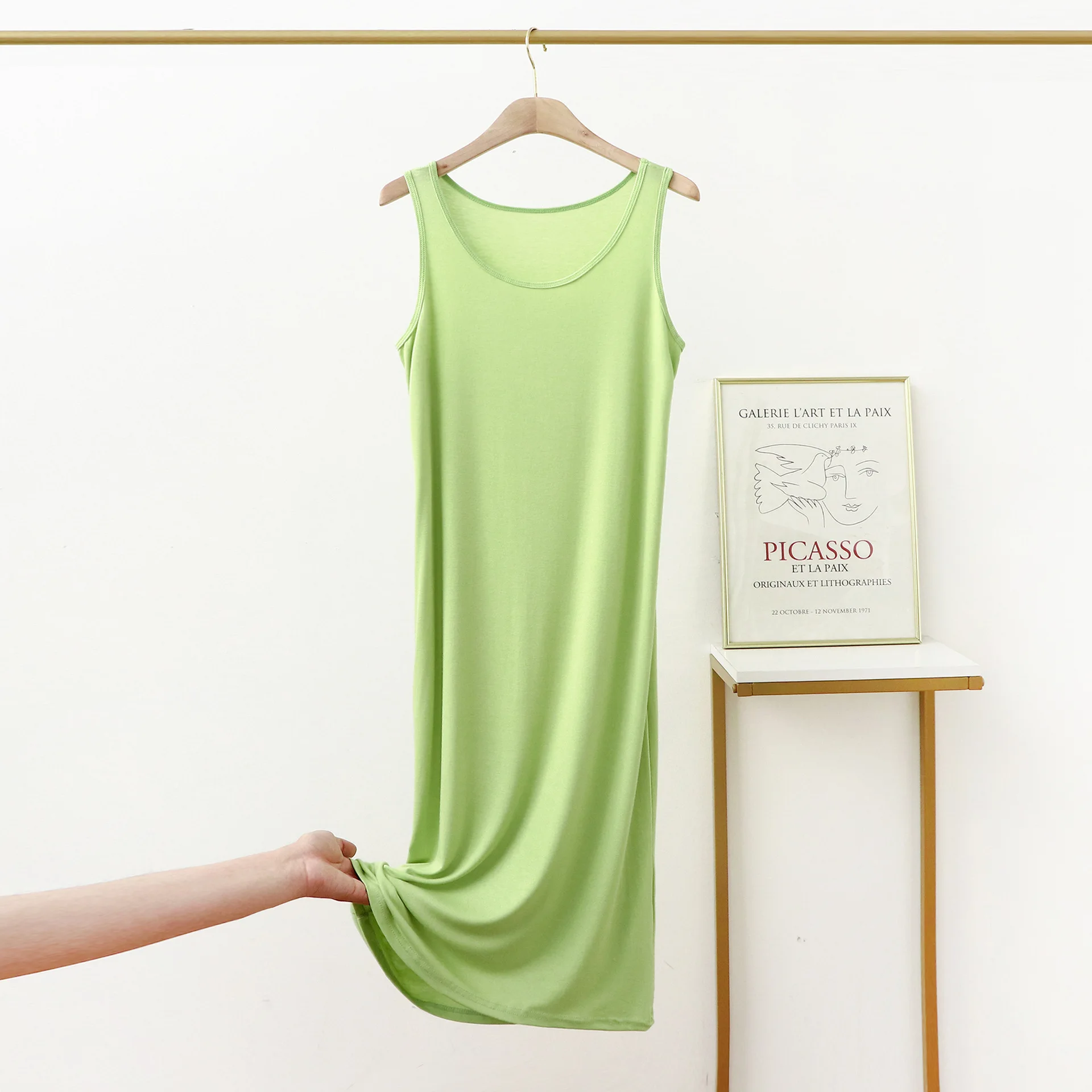 Modal Sleepwear Women Sexy Sleeveless Vest Dress New Comfortable Nightdress Female Loose Lounge Wear Nightgowns Bottoming Shirt