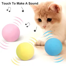 Jouets interactifs pour chat, boule sonore intelligente, fournitures d'entraînement pour animaux de compagnie, Simulation de couineur, jouet pour chaton