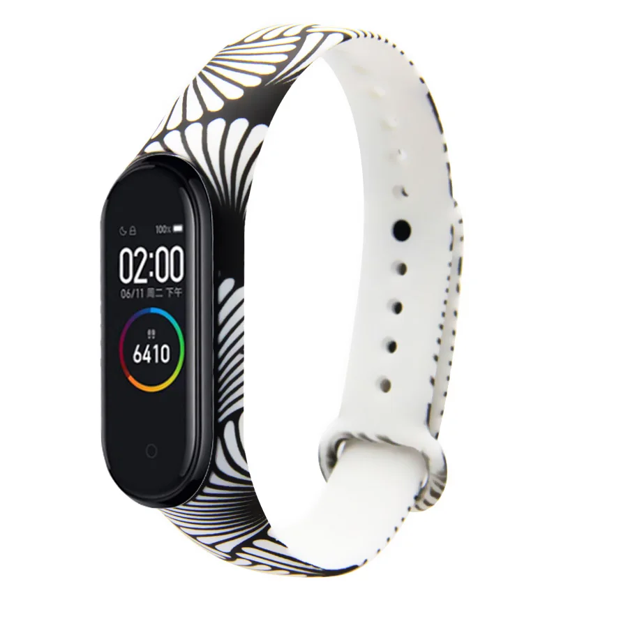 Ремешок для Xiaomi mi 3 4 окрашенный спортивный ремешок силиконовый ремешок для mi Band 3 4 аксессуары браслет mi band 4 3 ремешок