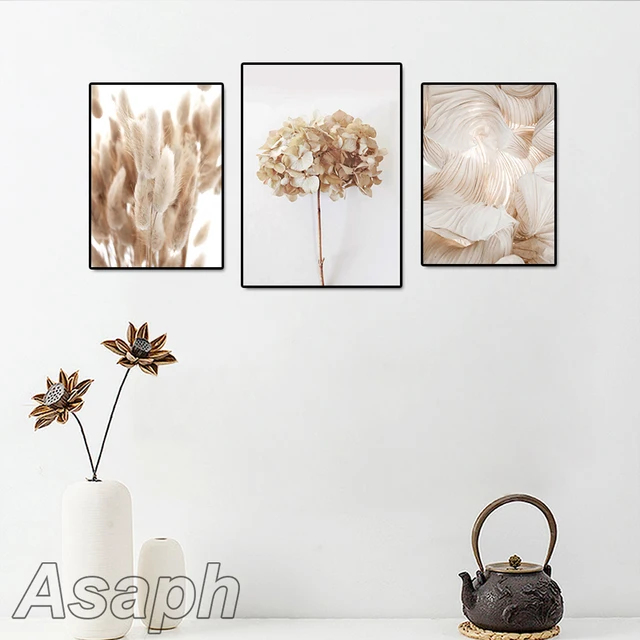 Canvas Painting Bunny Tail Grass Reed Dandelion Flower Wall Art  Nordic Posters PrintsWall decoration frame for living room 2