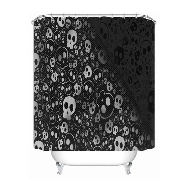 Shower Curtain Пользовательский классный пиратский череп винтажный Душ Ванна занавес Mildewproof водонепроницаемый полиэстер различных размеров#0421-21-11 - Цвет: Shower Curtain
