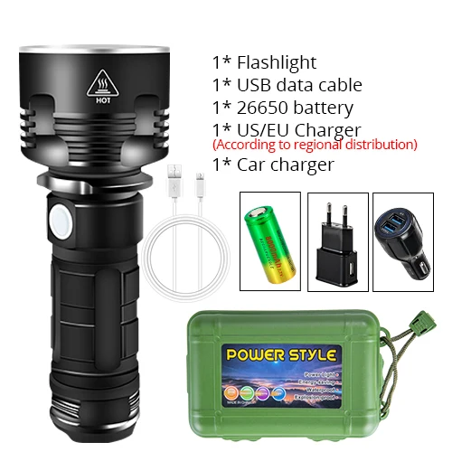 Package I EeeToo Ультра мощный светодиодный фонарь L2 P70.2 тактический фонарь USB Перезаряжаемый Linterna водонепроницаемый ночной фонарь - Испускаемый цвет: Package I