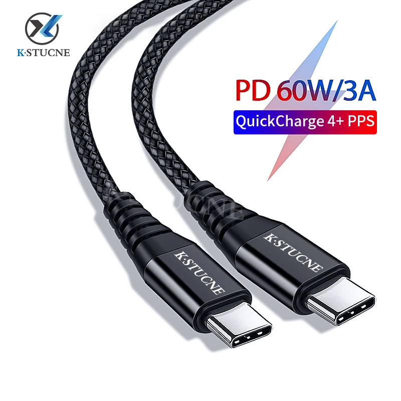 Кабель USB 3.0 Type-C-USB C для Samsung Galaxy S9 S8 PD60W кабель быстрой зарядки Xiaomi Redmi Note 8 7 USB-шнур |