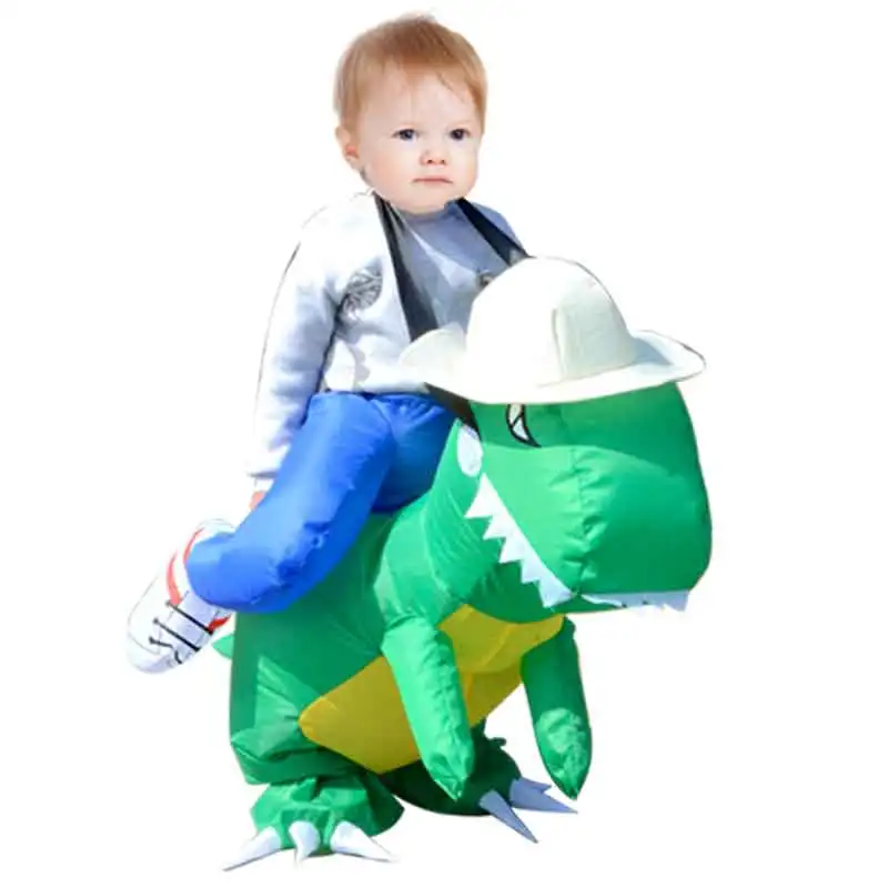 Костюм динозавра для косплея с вентилятором T-Rex, надувная одежда в виде динозавра, талисман, костюм на Хэллоуин для детей и взрослых, динозавр - Цвет: S(70-120CM)