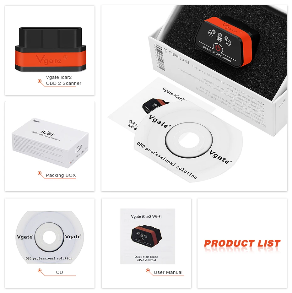 Vgate iCar Pro ELM327 wifi OBD2 сканер автоматический диагностический инструмент OBDII считыватель кодов сканирующий инструмент pro elm 327 wifi диагностический сканер