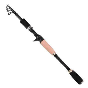 

Tackling Travel Portable Freshwater Lure Fishing Rod Contractile Carbon Fiber Strong Bearing Bait Casting Guide Ring Adjustable