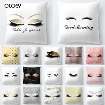 

Eyelash Out Decorative Throw Pillows Pillowcase Home Decor Geometric Pink Pillowcase Hotel Car Seat Decorative Pillowcase ...