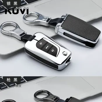 

Alloy Leather Car Remote Key Fob Shell Cover Case For Toyota Auris Corolla Avensis Verso Yaris Aygo Scion TC IM 2015 2016